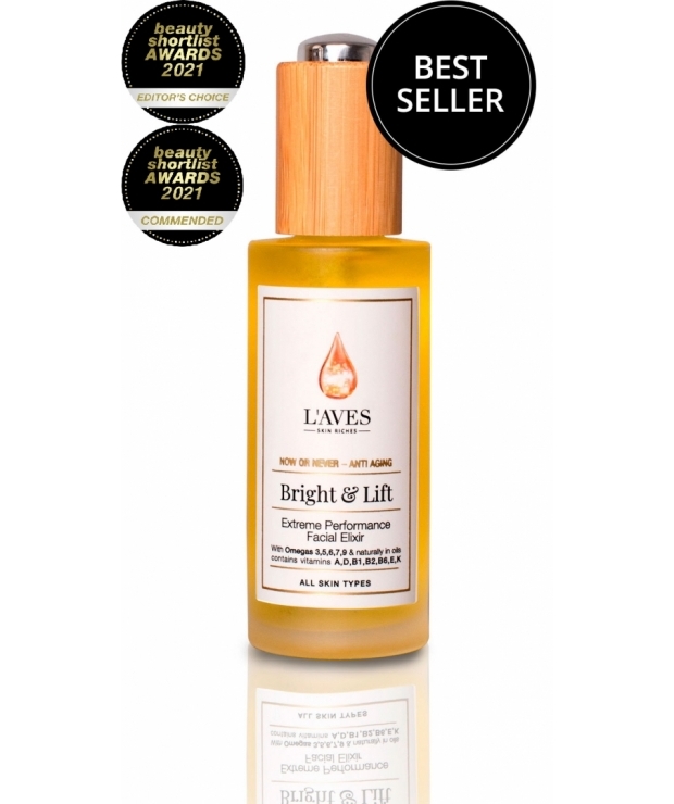 Bright & Lift Facial Elixir 30ml Face Serum LAVES